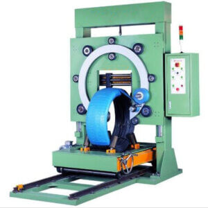 wire coil stretch wrapping machine