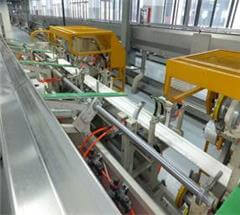 automatic PVC pipe bundle packing line integrated with pipe extrusion line