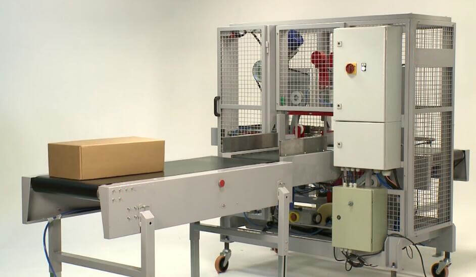 orbital adhesive tape carton sealing and wrapping packaging machine