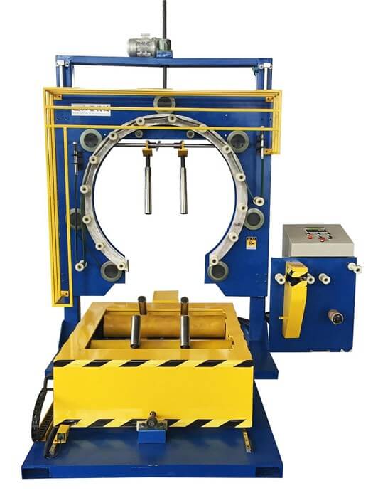 Steel strip wrapping and packaging machine