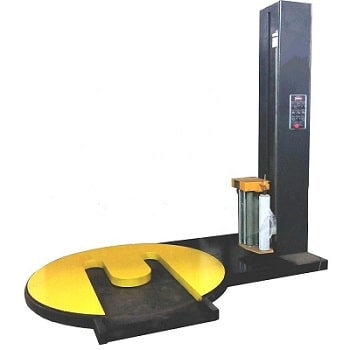 M type turntable pallet stretch wrapping machine, pallet packer, pallet stretch wrapper